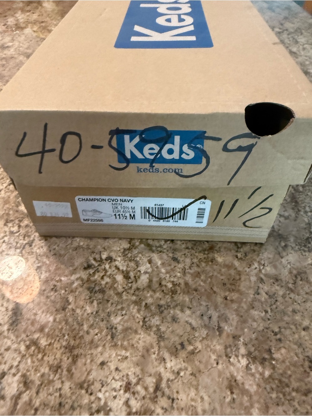 Keds Champion 11.5M Navy Canvas Sneakers with box - Picture 5 of 5